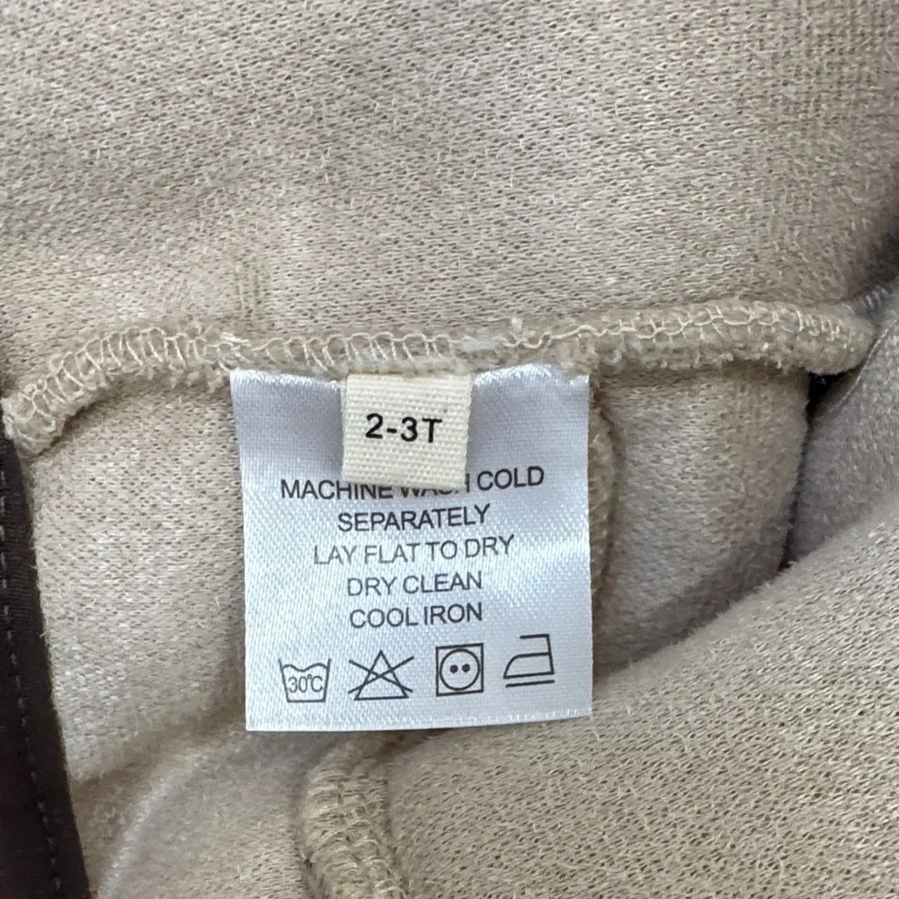 Cozy Kids Sherpa Jacket with Brown Knit Sleeves